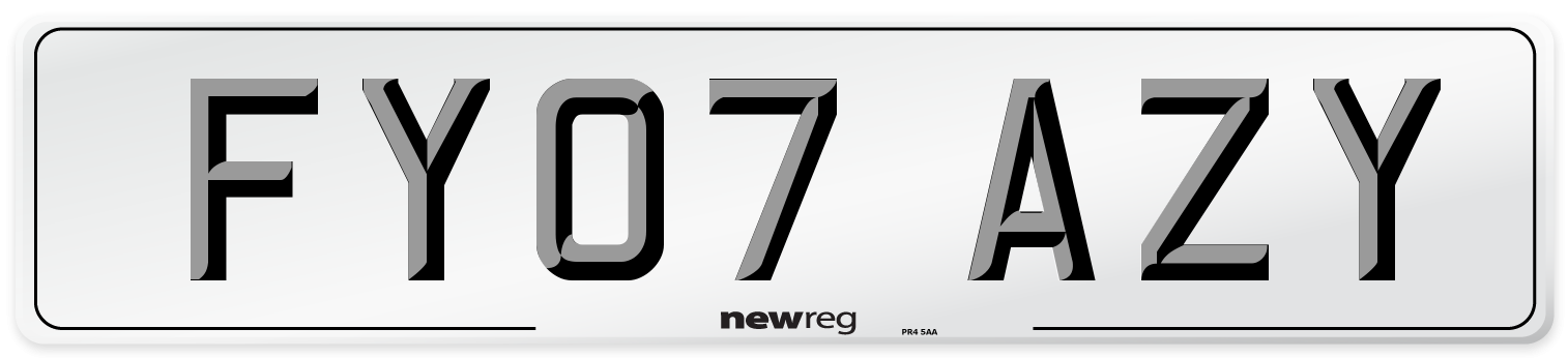 FY07 AZY Number Plate from New Reg